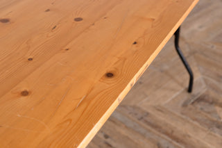 Pine Folding Trestle Table
