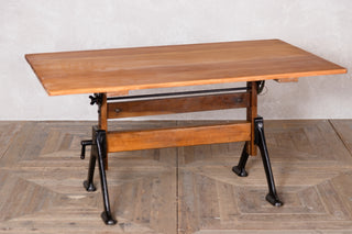 Height Adjustable Vintage Industrial Folding Table