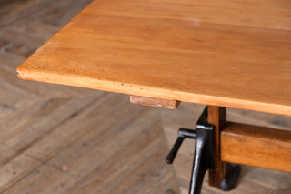 Height Adjustable Vintage Industrial Folding Table
