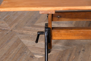 Height Adjustable Vintage Industrial Folding Table