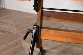 Height Adjustable Vintage Industrial Folding Table