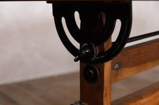 Height Adjustable Vintage Industrial Folding Table