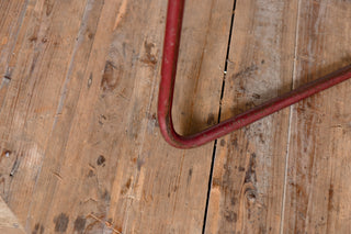 Vintage Stacking Chairs with Red Frame