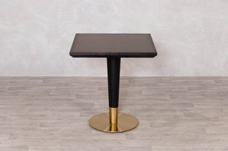 Brass Top with Black Edging Cafe Table Range