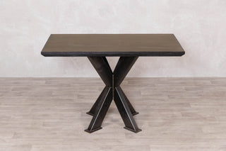 Brass Top with Black Edging Cafe Table Range