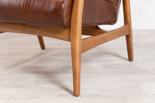 Hamilton Leather Mid-Century Armchair Range