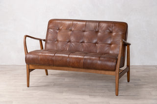 Hamilton Leather Mid-Century Sofa Range