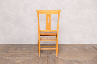 Vintage Cross Back Wooden Chapel Chair