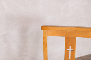 Vintage Cross Back Wooden Chapel Chair