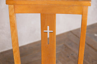 Vintage Cross Back Wooden Chapel Chair