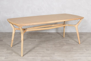 Rowan Scandi Style Dining Table with Wooden Top - SECONDS ITEM