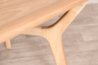 Rowan Scandi Style Dining Table with Wooden Top - SECONDS ITEM