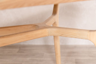 Rowan Scandi Style Dining Table with Wooden Top - SECONDS ITEM