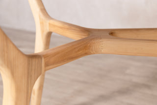 Rowan Scandi Style Dining Table with Wooden Top - SECONDS ITEM