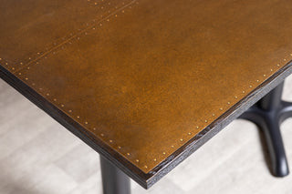 Brass Top with Black Edging Cafe Table Range