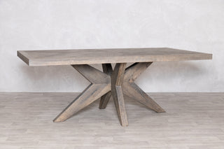 Knightsbridge Oak Dining Table in Silverback - SECONDS ITEM