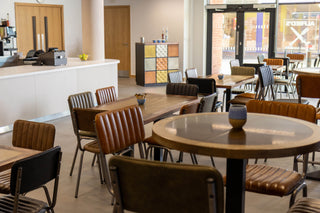 Round Copper Top Café Bar Table Range