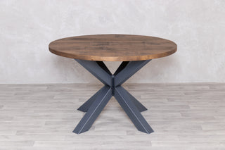 Oversized Industrial Round Dining Table