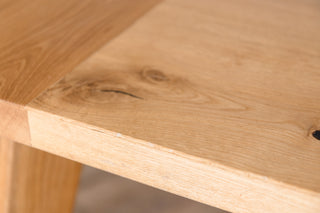 Oak Live Edge Dining Table with Tapered Legs - 160x90cm - SECONDS ITEM