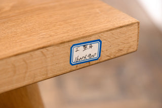 Oak Live Edge Dining Table with Tapered Legs - 160x90cm - SECONDS ITEM
