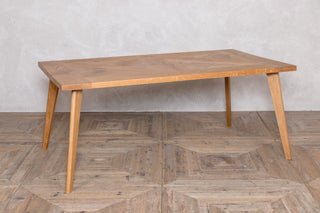 Oak Live Edge Dining Table with Tapered Legs - 180x100cm - SECONDS ITEM