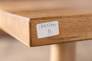 Oak Live Edge Dining Table with Tapered Legs - 180x100cm - SECONDS ITEM