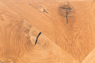 Oak Live Edge Dining Table with Tapered Legs - 180x100cm - SECONDS ITEM