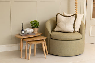 60’s Style Oak Nest of Pebble Tables