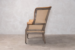 Fairmont Leather Wingback Chair - Tan