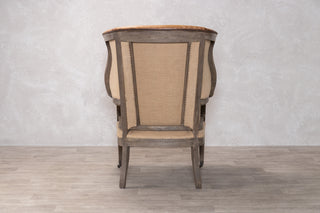 Fairmont Leather Wingback Chair - Tan