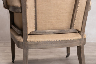 Fairmont Leather Wingback Chair - Tan