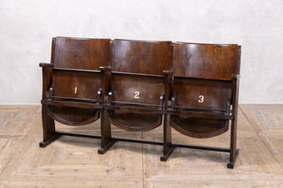 Vintage Folding 3 Seater Cinema Seats