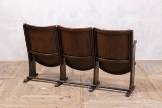 Vintage Folding 3 Seater Cinema Seats