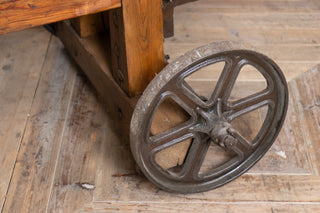 Vintage Display Stand Kitchen Island on Wheels
