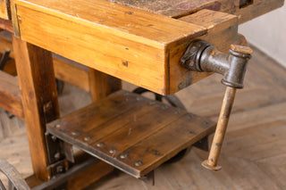 Vintage Display Stand Kitchen Island on Wheels
