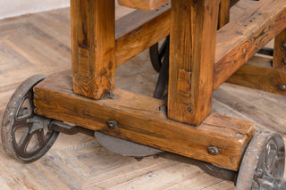 Vintage Display Stand Kitchen Island on Wheels