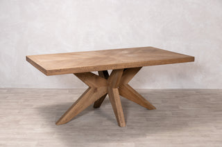 Knightsbridge Oak Dining Table in Weathered - SECONDS ITEM