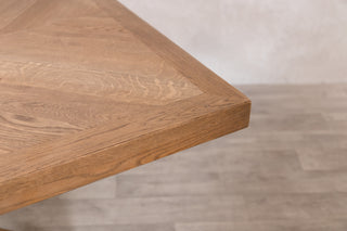 Knightsbridge Oak Dining Table in Weathered - SECONDS ITEM