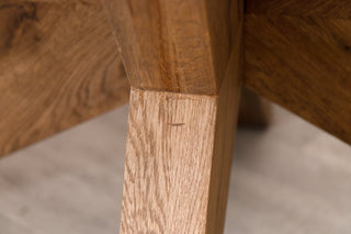 Knightsbridge Oak Dining Table in Weathered - SECONDS ITEM