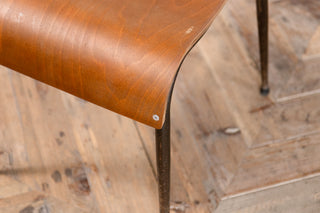 Set of 6 Vintage Plywood Stacking Chairs