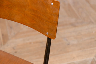 Set of 6 Vintage Plywood Stacking Chairs