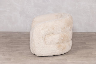 Geneva Faux Fur Fully Upholstered Swivel Chair