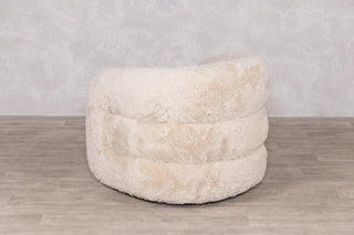 Geneva Faux Fur Fully Upholstered Swivel Chair