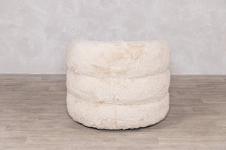 Geneva Faux Fur Fully Upholstered Swivel Chair