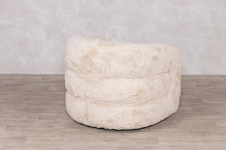 Geneva Faux Fur Fully Upholstered Swivel Chair