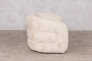 Geneva Faux Fur Fully Upholstered Swivel Chair