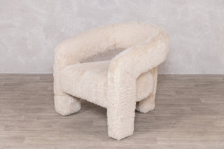 Toulouse Faux Fur Fully Upholstered Accent Chair