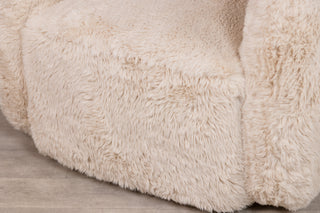 Geneva Faux Fur Fully Upholstered Swivel Chair