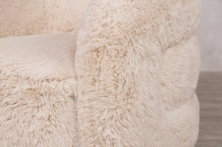 Geneva Faux Fur Fully Upholstered Swivel Chair