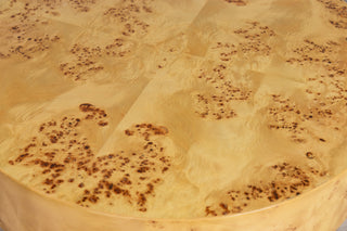 Casa Burl Wood Veneer Round Coffee Table